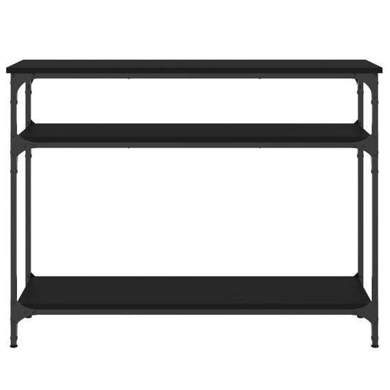 Wandtafel 100x29x75 cm bewerkt hout zwart MeubelReus