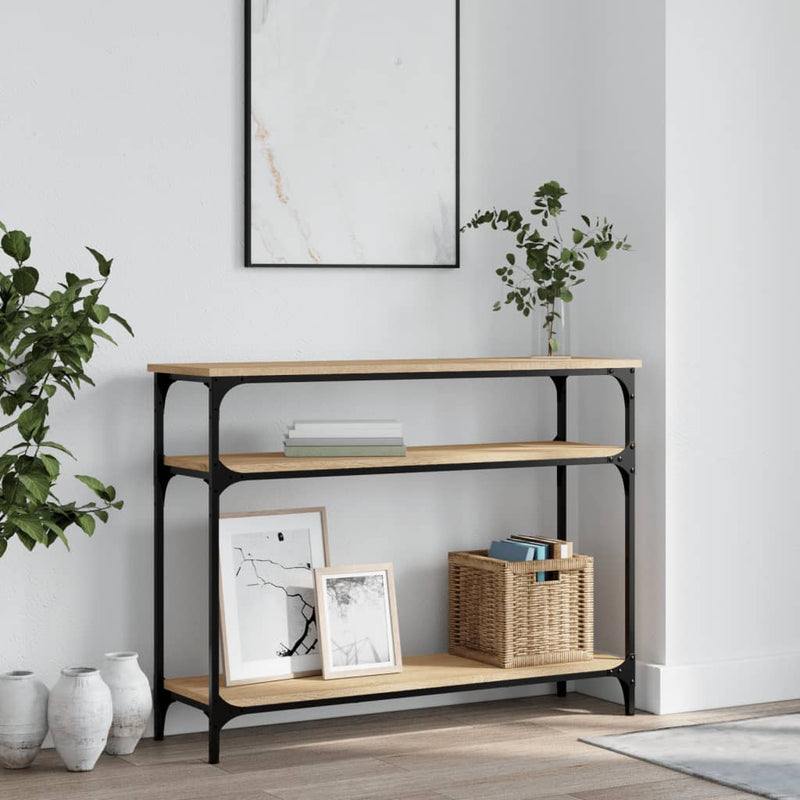 Wandtafel 100x29x75 cm bewerkt hout sonoma eikenkleurig MeubelReus