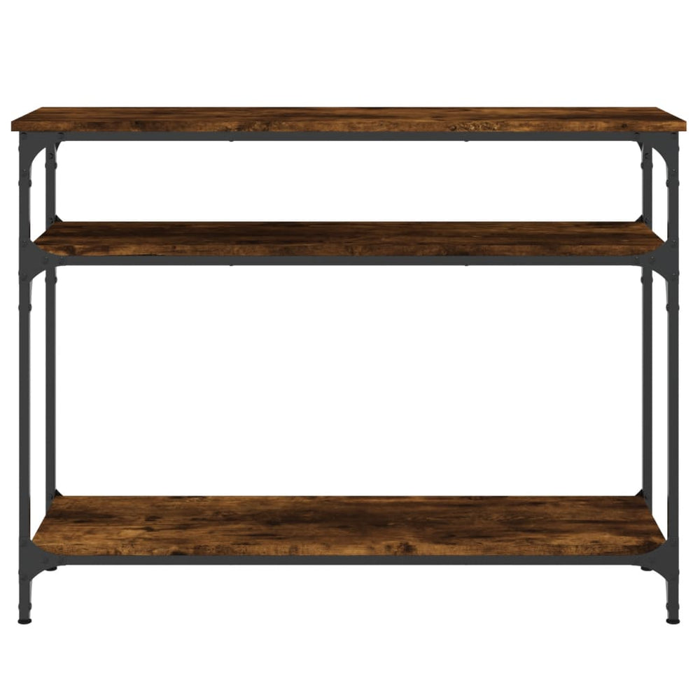Wandtafel 100x29x75 cm bewerkt hout gerookt eikenkleurig MeubelReus