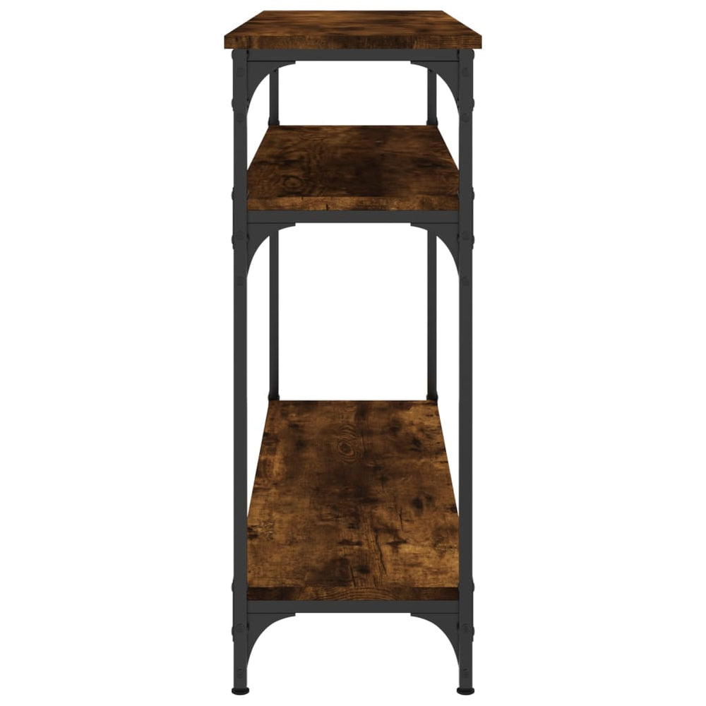 Wandtafel 100x29x75 cm bewerkt hout gerookt eikenkleurig MeubelReus