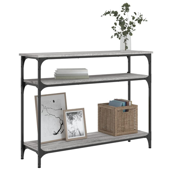 Wandtafel 100x29x75 cm bewerkt hout grijs sonoma eikenkleurig MeubelReus