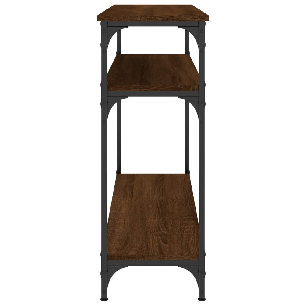 Wandtafel 100x29x75 cm bewerkt hout bruin eikenkleur MeubelReus