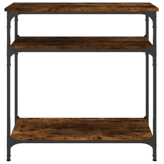 Wandtafel 75x29x75 cm bewerkt hout gerookt eikenkleurig MeubelReus