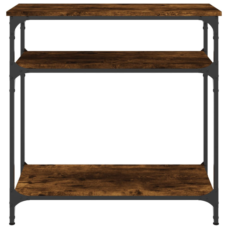 Wandtafel 75x29x75 cm bewerkt hout gerookt eikenkleurig MeubelReus