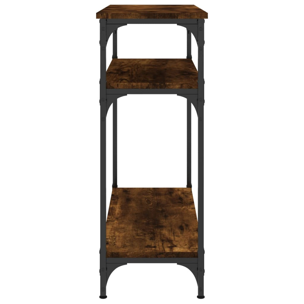 Wandtafel 75x29x75 cm bewerkt hout gerookt eikenkleurig MeubelReus