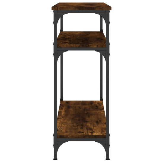 Wandtafel 75x29x75 cm bewerkt hout gerookt eikenkleurig MeubelReus