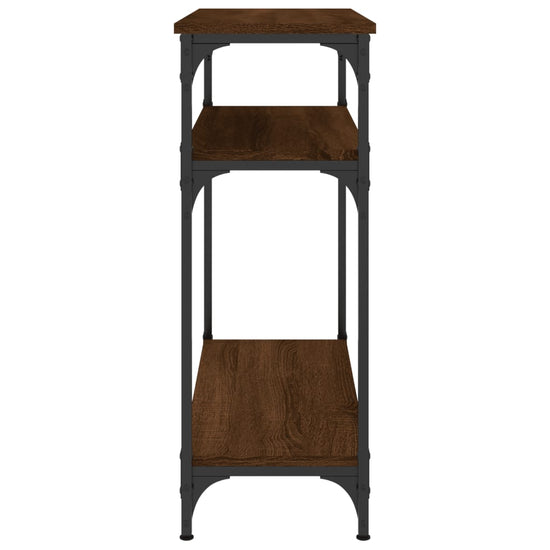 Wandtafel 75x29x75 cm bewerkt hout bruin eikenkleur MeubelReus