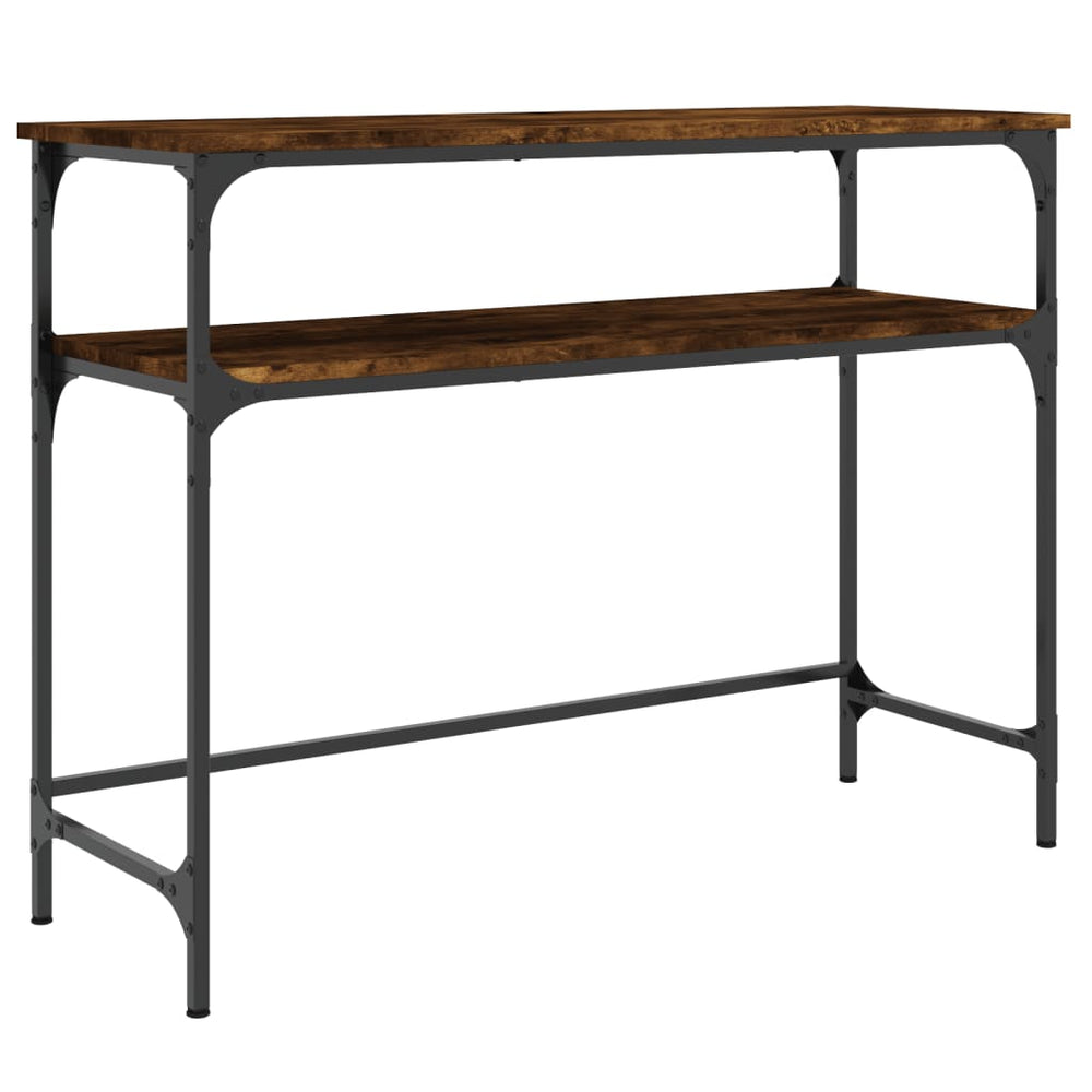 Wandtafel 100x35,5x75 cm bewerkt hout gerookt eikenkleurig MeubelReus