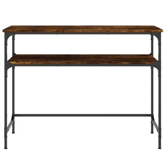 Wandtafel 100x35,5x75 cm bewerkt hout gerookt eikenkleurig MeubelReus