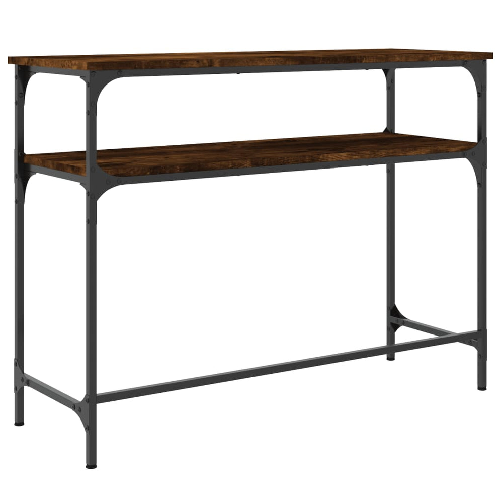 Wandtafel 100x35,5x75 cm bewerkt hout gerookt eikenkleurig MeubelReus