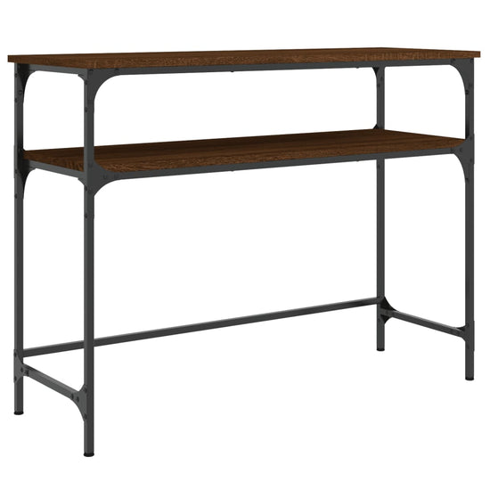 Wandtafel 100x35,5x75 cm bewerkt hout bruin eikenkleur MeubelReus