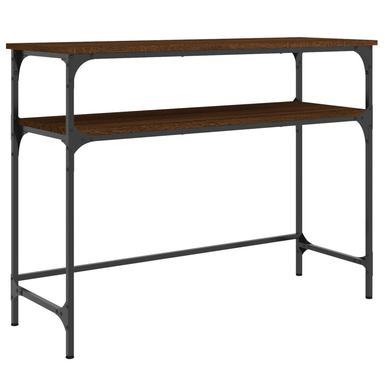 Wandtafel 100x35,5x75 cm bewerkt hout bruin eikenkleur MeubelReus