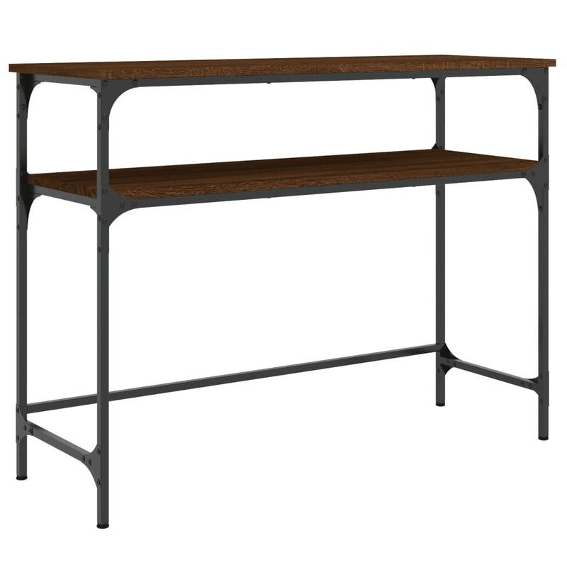 Wandtafel 100x35,5x75 cm bewerkt hout bruin eikenkleur MeubelReus