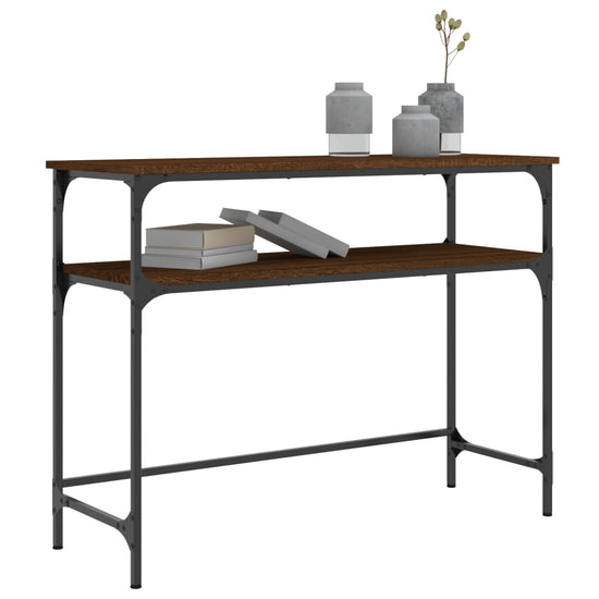 Wandtafel 100x35,5x75 cm bewerkt hout bruin eikenkleur MeubelReus