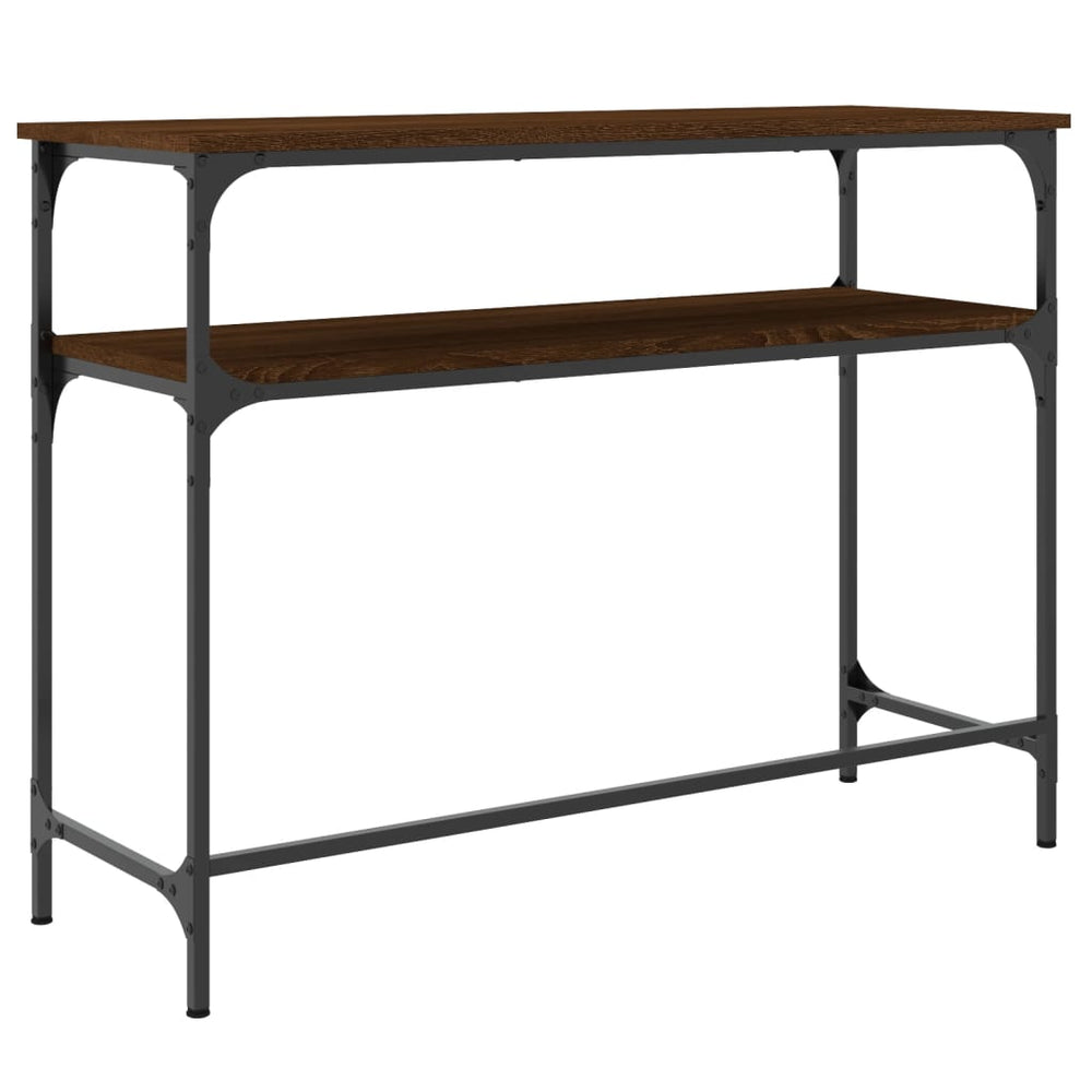 Wandtafel 100x35,5x75 cm bewerkt hout bruin eikenkleur MeubelReus