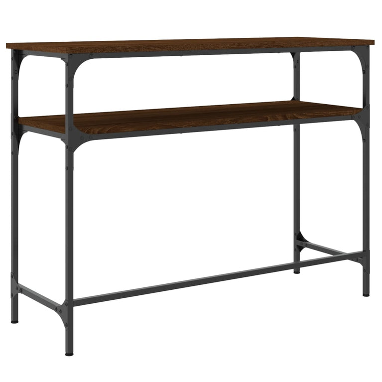 Wandtafel 100x35,5x75 cm bewerkt hout bruin eikenkleur MeubelReus