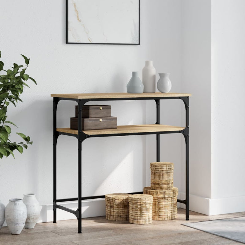 Wandtafel 75x35,5x75 cm bewerkt hout sonoma eikenkleurig MeubelReus