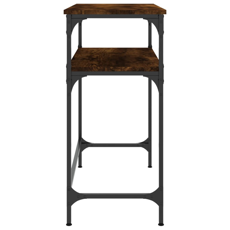 Wandtafel 75x35,5x75 cm bewerkt hout gerookt eikenkleurig MeubelReus