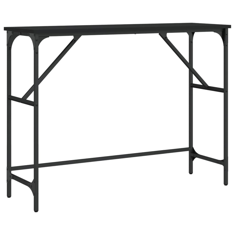 Wandtafel 100x32x75 cm bewerkt hout zwart MeubelReus