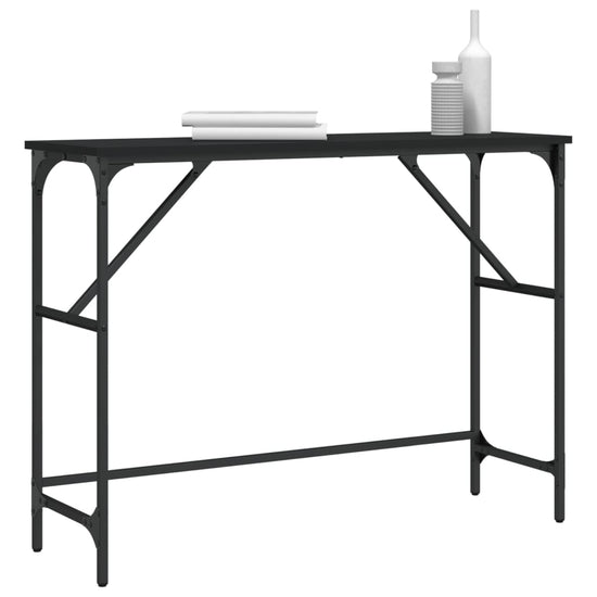 Wandtafel 100x32x75 cm bewerkt hout zwart MeubelReus
