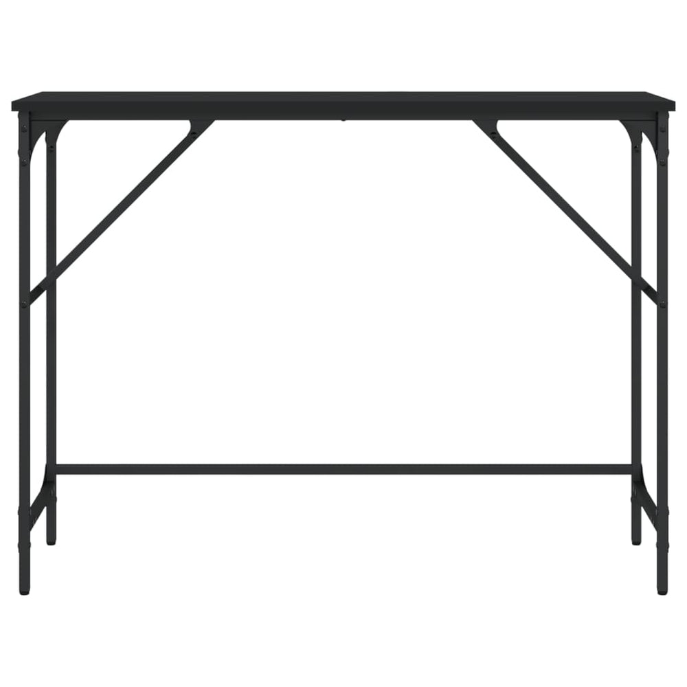 Wandtafel 100x32x75 cm bewerkt hout zwart MeubelReus