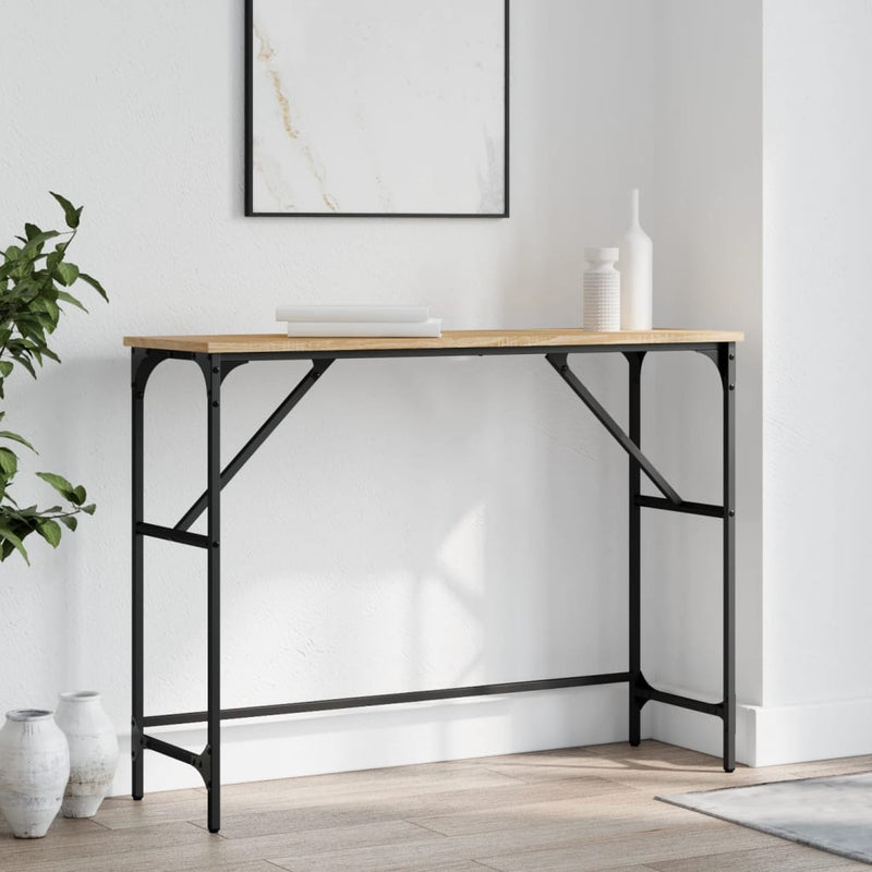 Wandtafel 100x32x75 cm bewerkt hout sonoma eikenkleurig MeubelReus