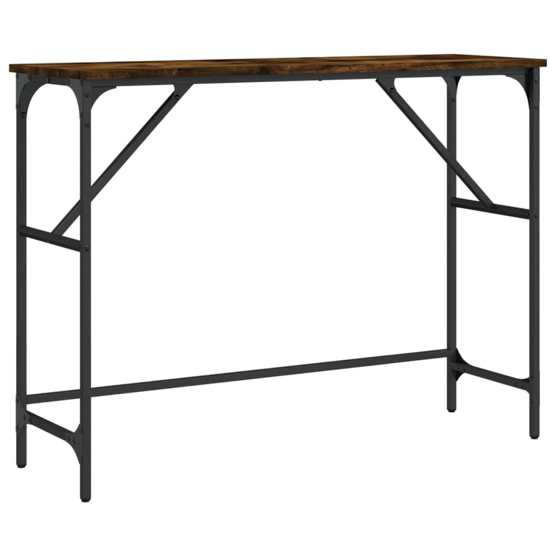 Wandtafel 100x32x75 cm bewerkt hout gerookt eikenkleurig MeubelReus