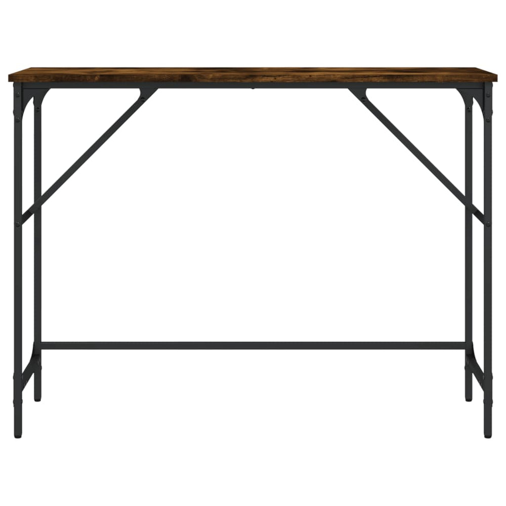 Wandtafel 100x32x75 cm bewerkt hout gerookt eikenkleurig MeubelReus