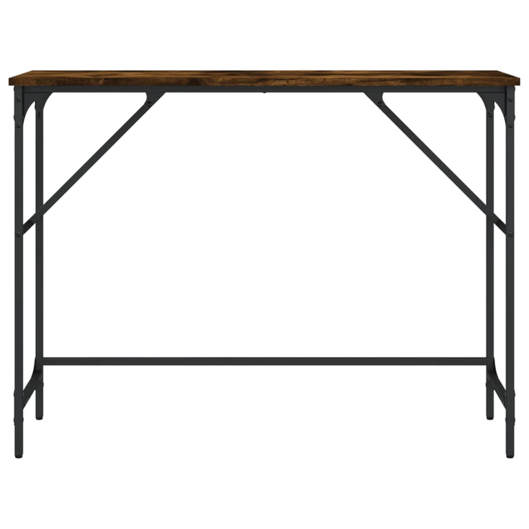 Wandtafel 100x32x75 cm bewerkt hout gerookt eikenkleurig MeubelReus