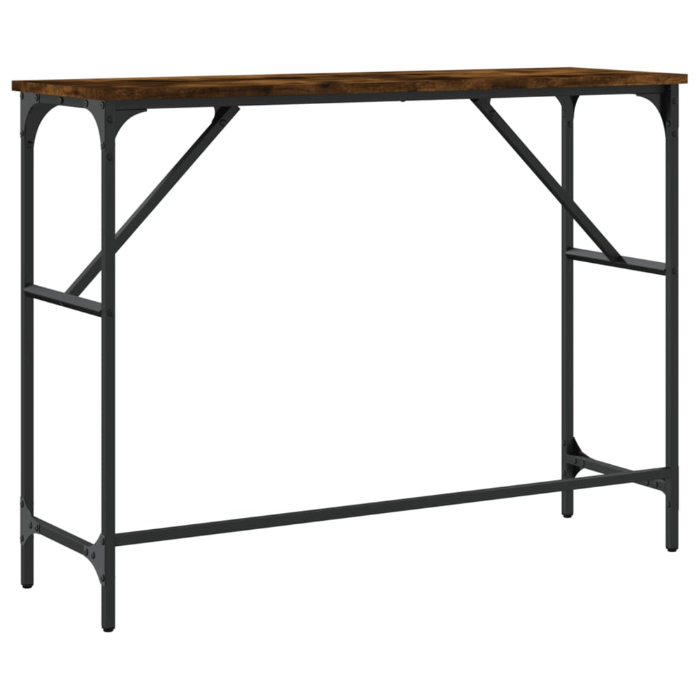 Wandtafel 100x32x75 cm bewerkt hout gerookt eikenkleurig MeubelReus