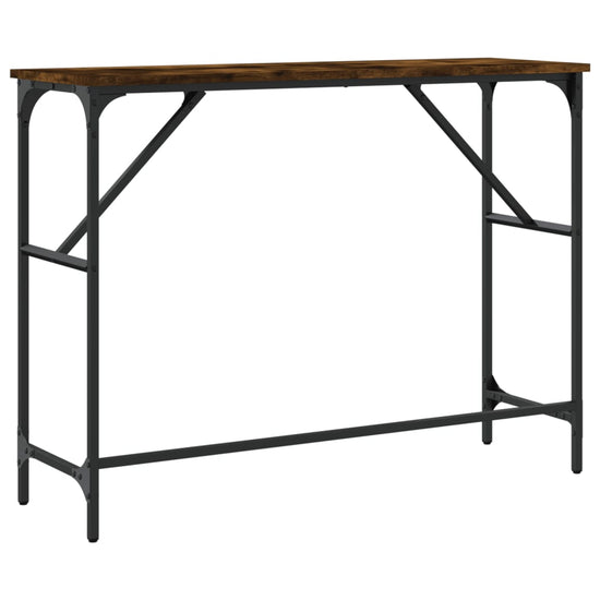 Wandtafel 100x32x75 cm bewerkt hout gerookt eikenkleurig MeubelReus