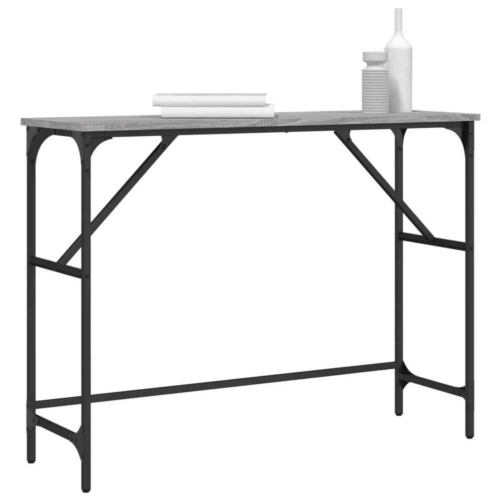 Wandtafel 100x32x75 cm bewerkt hout grijs sonoma eikenkleurig MeubelReus