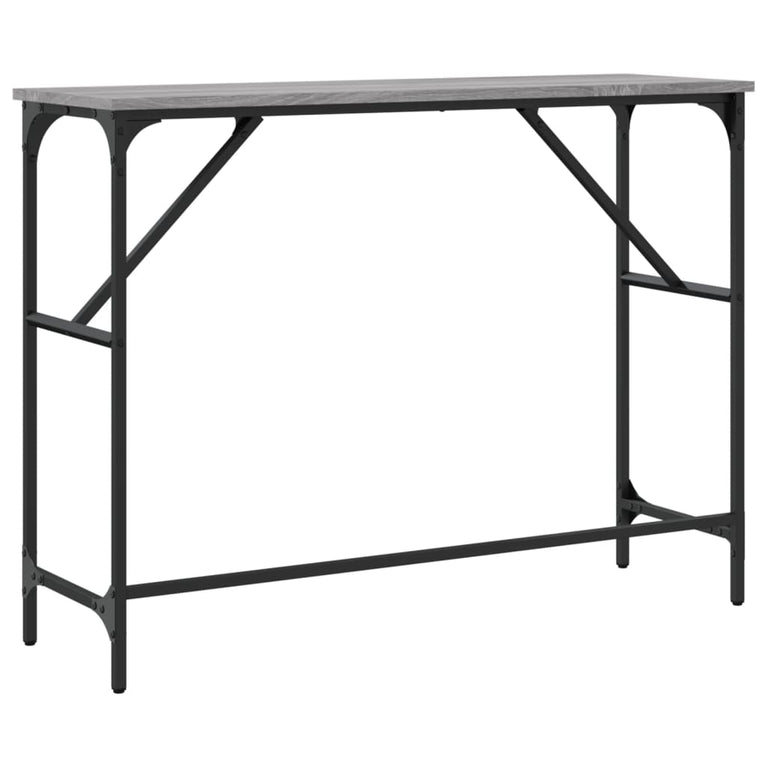 Wandtafel 100x32x75 cm bewerkt hout grijs sonoma eikenkleurig MeubelReus