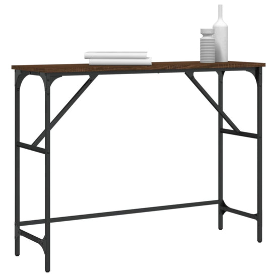 Wandtafel 100x32x75 cm bewerkt hout bruin eikenkleur MeubelReus