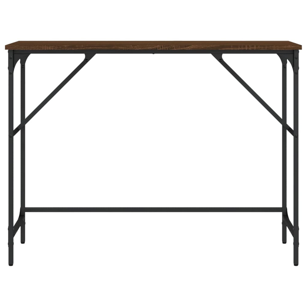 Wandtafel 100x32x75 cm bewerkt hout bruin eikenkleur MeubelReus