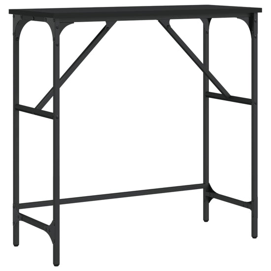 Wandtafel 75x32x75 cm bewerkt hout zwart MeubelReus