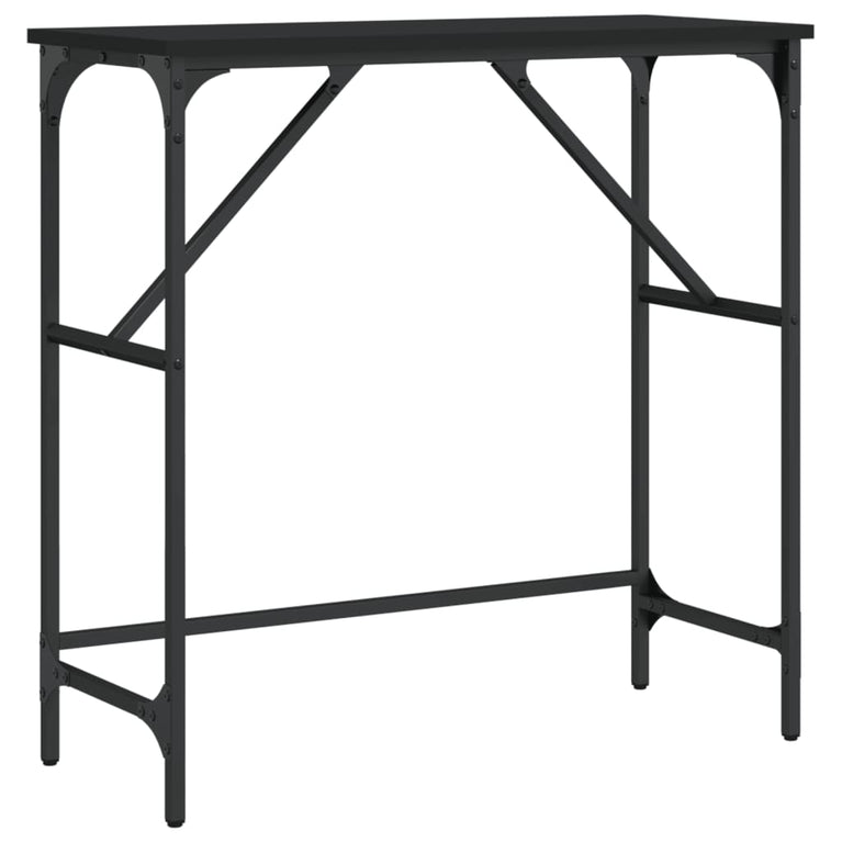 Wandtafel 75x32x75 cm bewerkt hout zwart MeubelReus