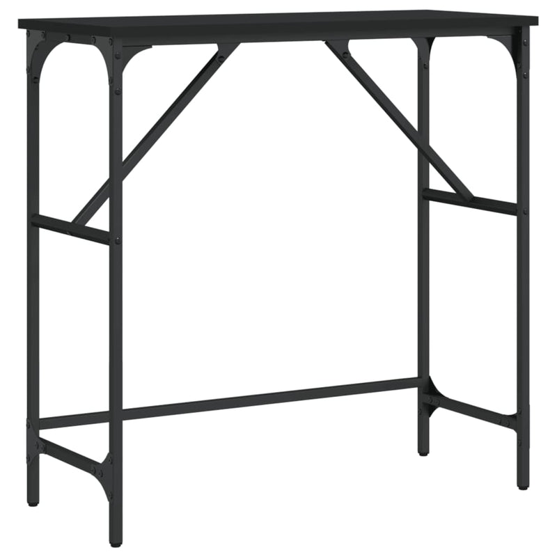 Wandtafel 75x32x75 cm bewerkt hout zwart MeubelReus
