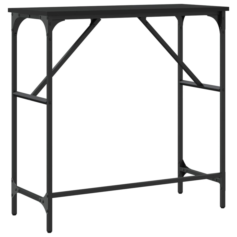Wandtafel 75x32x75 cm bewerkt hout zwart MeubelReus
