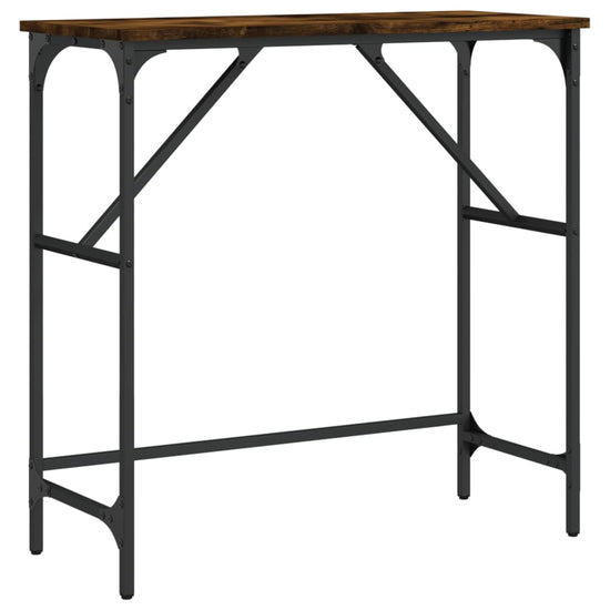Wandtafel 75x32x75 cm bewerkt hout gerookt eikenkleurig MeubelReus