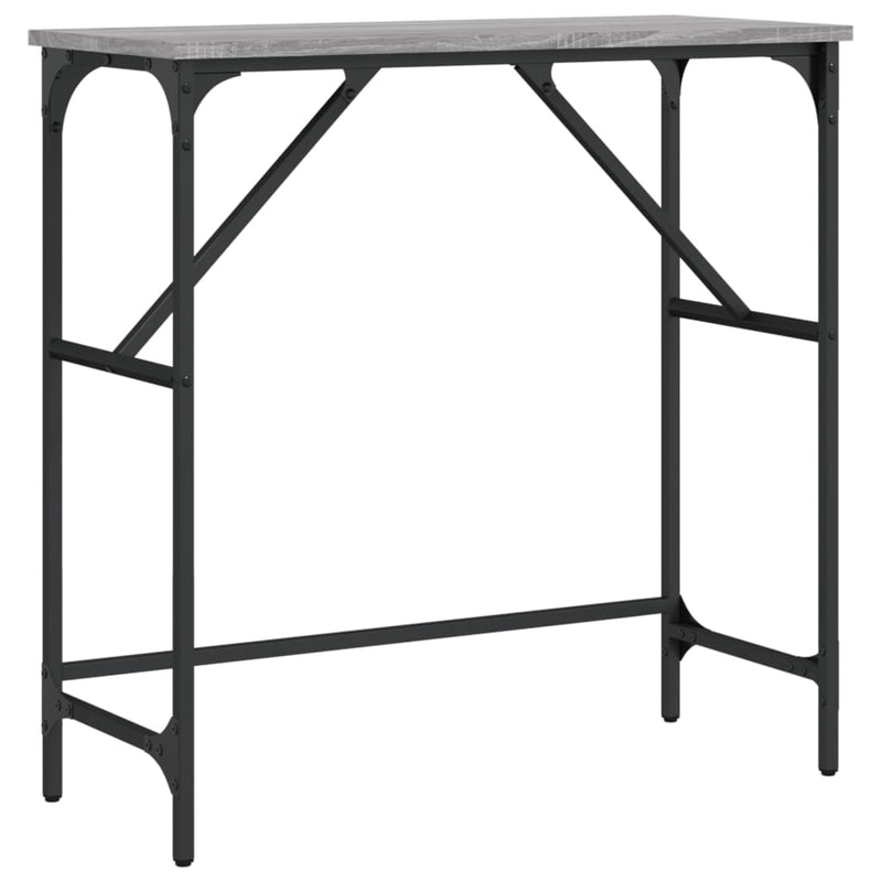 Wandtafel 75x32x75 cm bewerkt hout grijs sonoma eikenkleurig MeubelReus