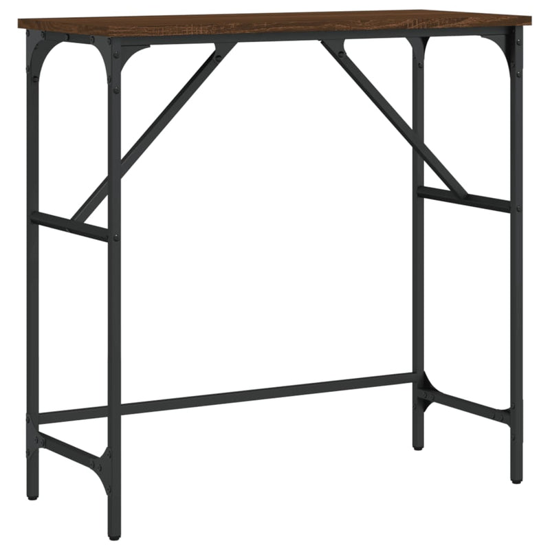 Wandtafel 75x32x75 cm bewerkt hout bruin eikenkleur MeubelReus