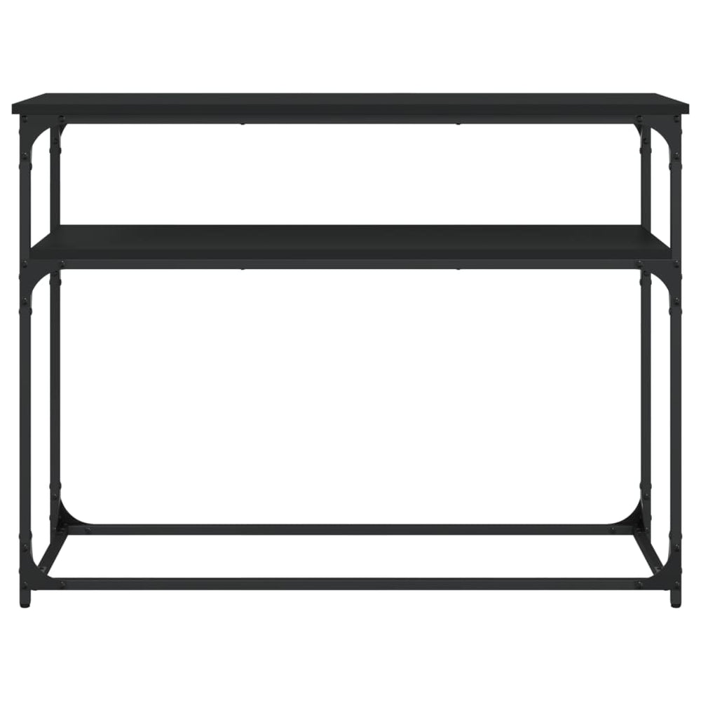 Wandtafel 100x35,5x75 cm bewerkt hout zwart MeubelReus