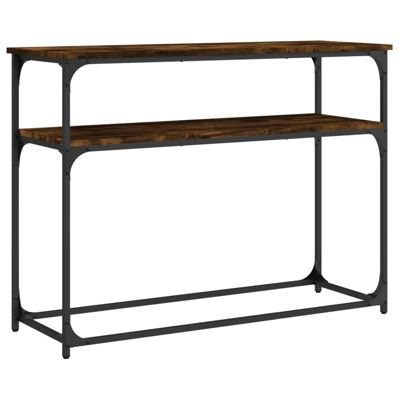 Wandtafel 100x35,5x75 cm bewerkt hout gerookt eikenkleurig MeubelReus
