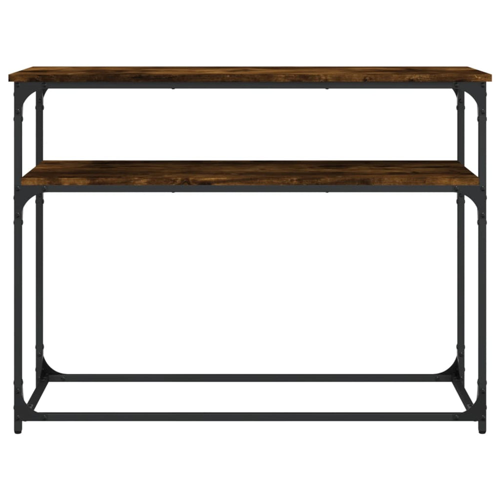 Wandtafel 100x35,5x75 cm bewerkt hout gerookt eikenkleurig MeubelReus