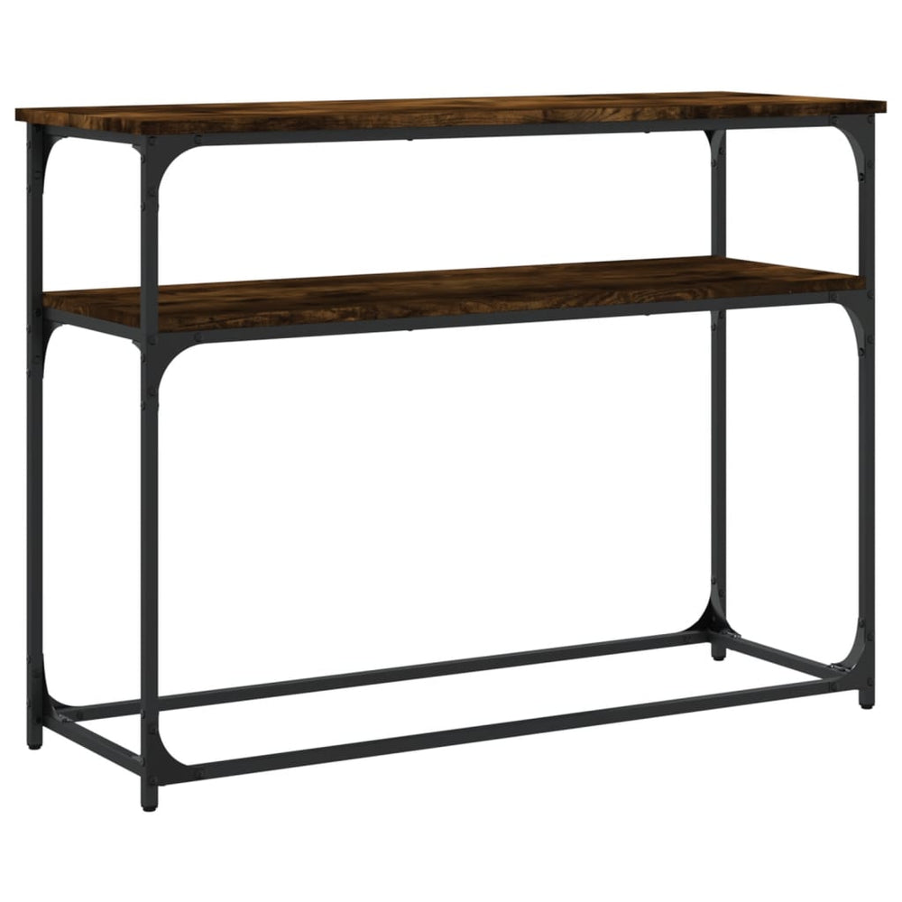 Wandtafel 100x35,5x75 cm bewerkt hout gerookt eikenkleurig MeubelReus