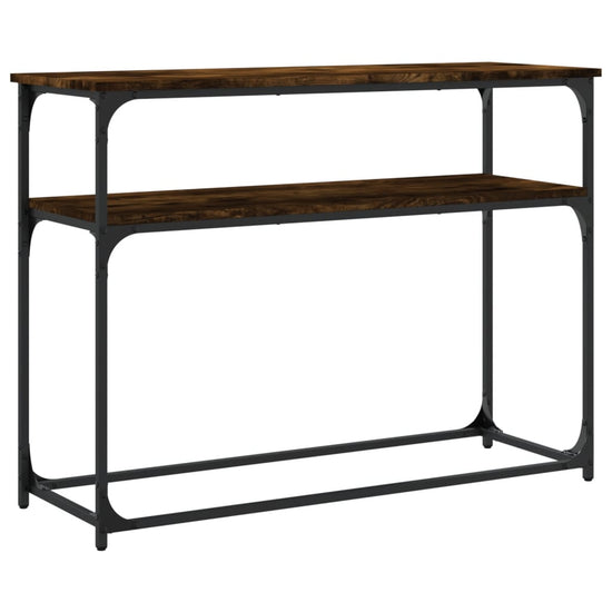 Wandtafel 100x35,5x75 cm bewerkt hout gerookt eikenkleurig MeubelReus