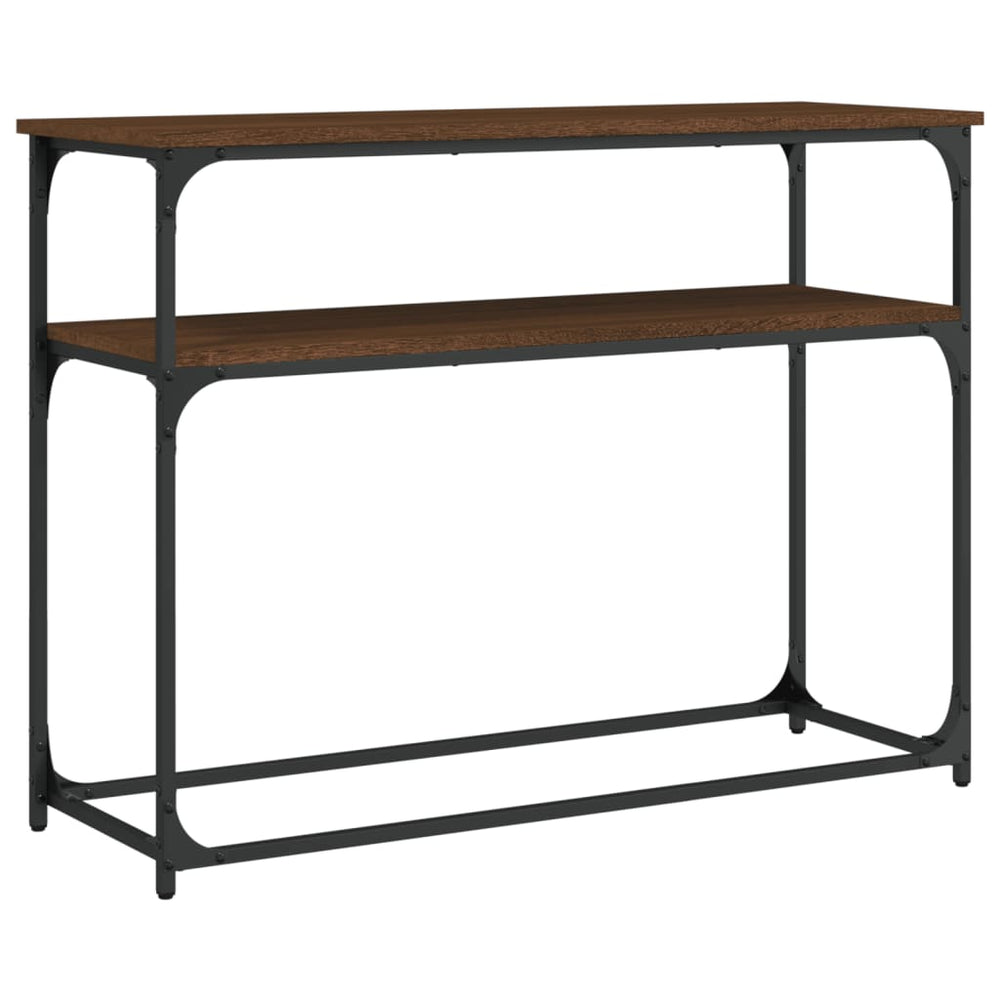 Wandtafel 100x35,5x75 cm bewerkt hout bruin eikenkleur MeubelReus