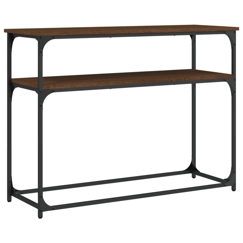 Wandtafel 100x35,5x75 cm bewerkt hout bruin eikenkleur MeubelReus