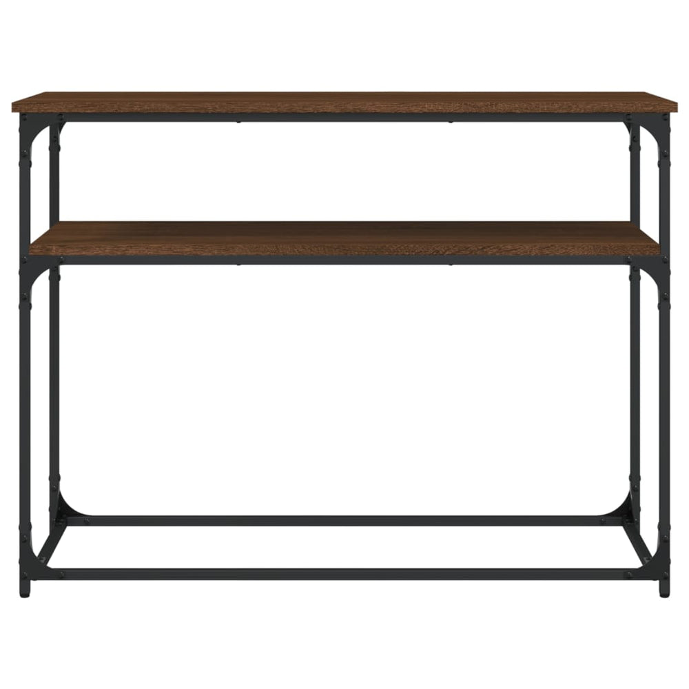 Wandtafel 100x35,5x75 cm bewerkt hout bruin eikenkleur MeubelReus